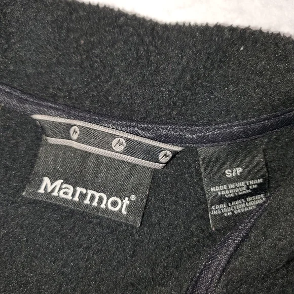 Marmot Black Full Zip Soft Warm Fleece Jacket Womens Size Small Outdoor Winter - Picture 4 of 8
